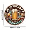 Vintage Metal Therapy Sign Wall Art for Home Bar Kitchen Decor