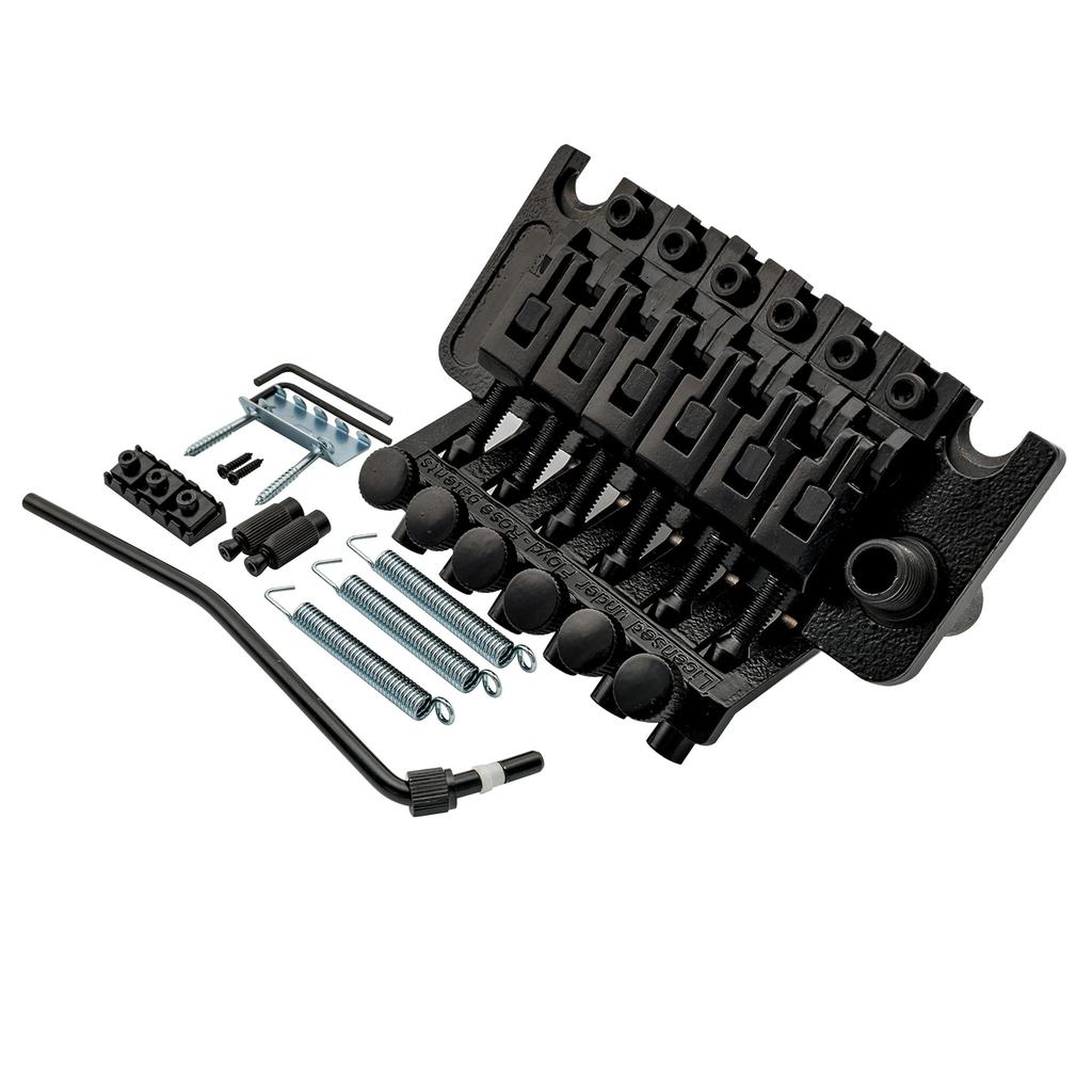 Musiclily Basic Locking Tremolo Unit Bridge, Floyd Rose Type, for Floyd Rose Electric Guitars, Black