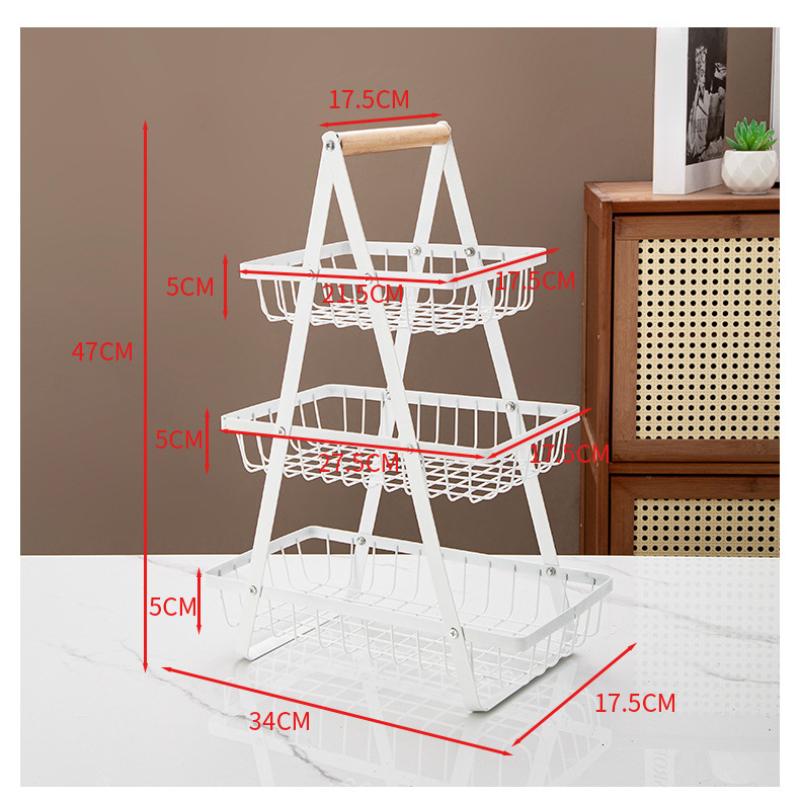Shelf Creative Multi-Layer Wispy Mesh Fruit Basket Home Living Room Dry Fruit Snacks Storage Racks