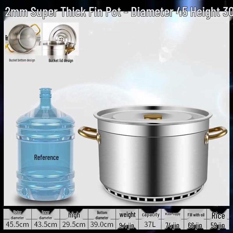 Youde 304SS Gas Energy-Saving Finned Commercial Pot