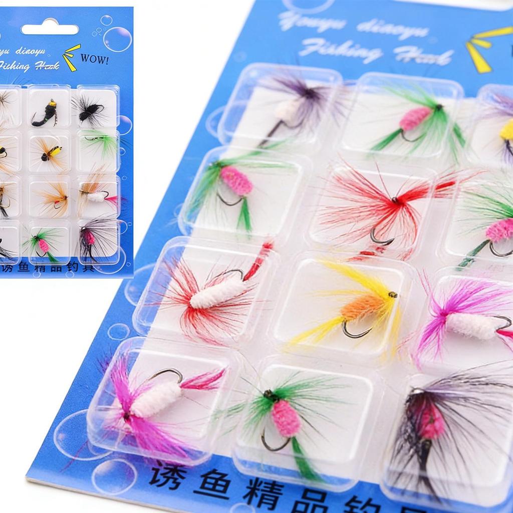 Fly Fishing Lures 48 Pieces Angling Accessories Realistic Trout Fishing Lures For Anglers Fishermen Men Fathers Husbands