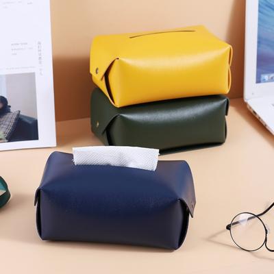 Χαρτοθήκη Μονόχρωμη Πολυλειτουργική από Τεχνητό Δέρμα Θήκη Αποθήκευσης Χαρτοπετσετών Διακόσμηση Αυτοκινήτου