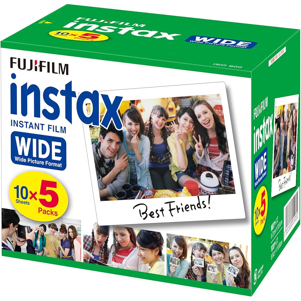 FUJIFILM Instant Camera Wide Film, 50 sheets, INSTAX WIDE K R 5