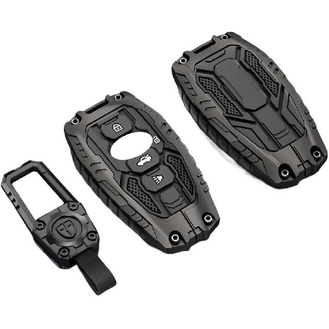 Heavy Zinc Alloy Key Fob Cover, Keychain, Key Case, Accessories Compatible With Subaru BRZ Legacy Outback Ascent Crosstrek Forester WRX