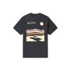 Columbia Letter Logo Print Round Neck Outdoor Sports Casual Short Sleeve T-Shirt Men T-Shirts Black AE5592-014
