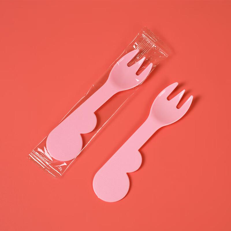 Disposable Individually Wrapped Cloud Fork & Spoon Set (100 Pcs)