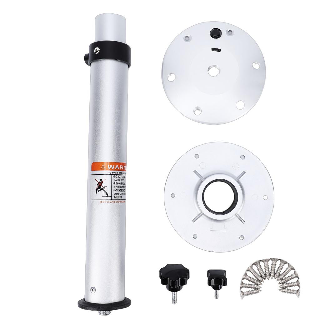 Boat Table Pedestal 18.7 29.9in Adjustable Removable 360 Deg Rotation RV Table Leg Base Mount for Motorhome Boat Yacht