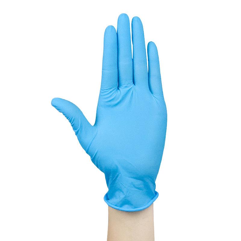 High-Elastic Black Nitrile Gloves - Disposable, Protective, Latex-Free