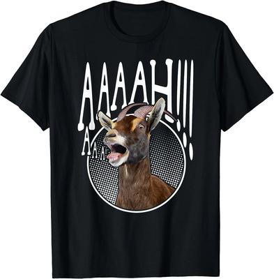 Ahhh Screaming Goat Gift Funny Goat Lover Tee T-Shirt Size S-5XL
