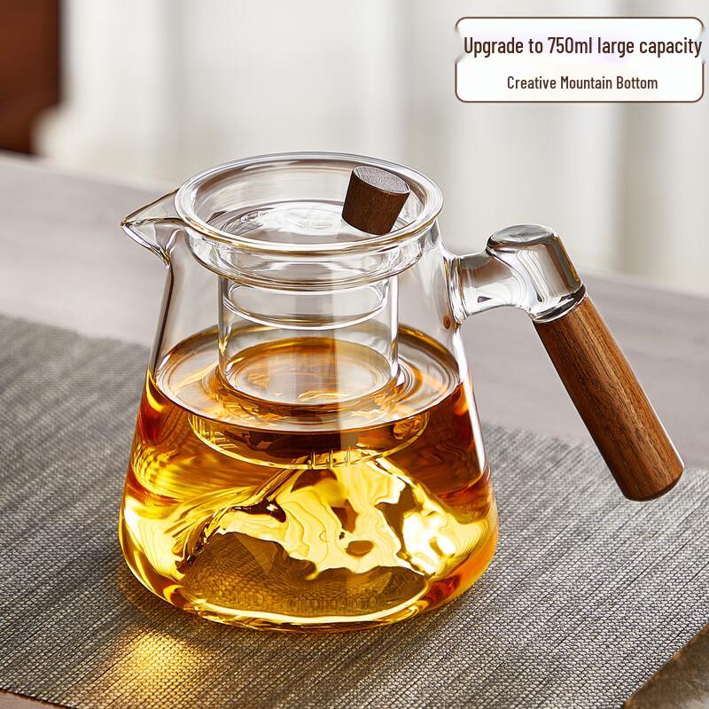 Niyeta Handmade Glass Tea-Water Separation Teapot