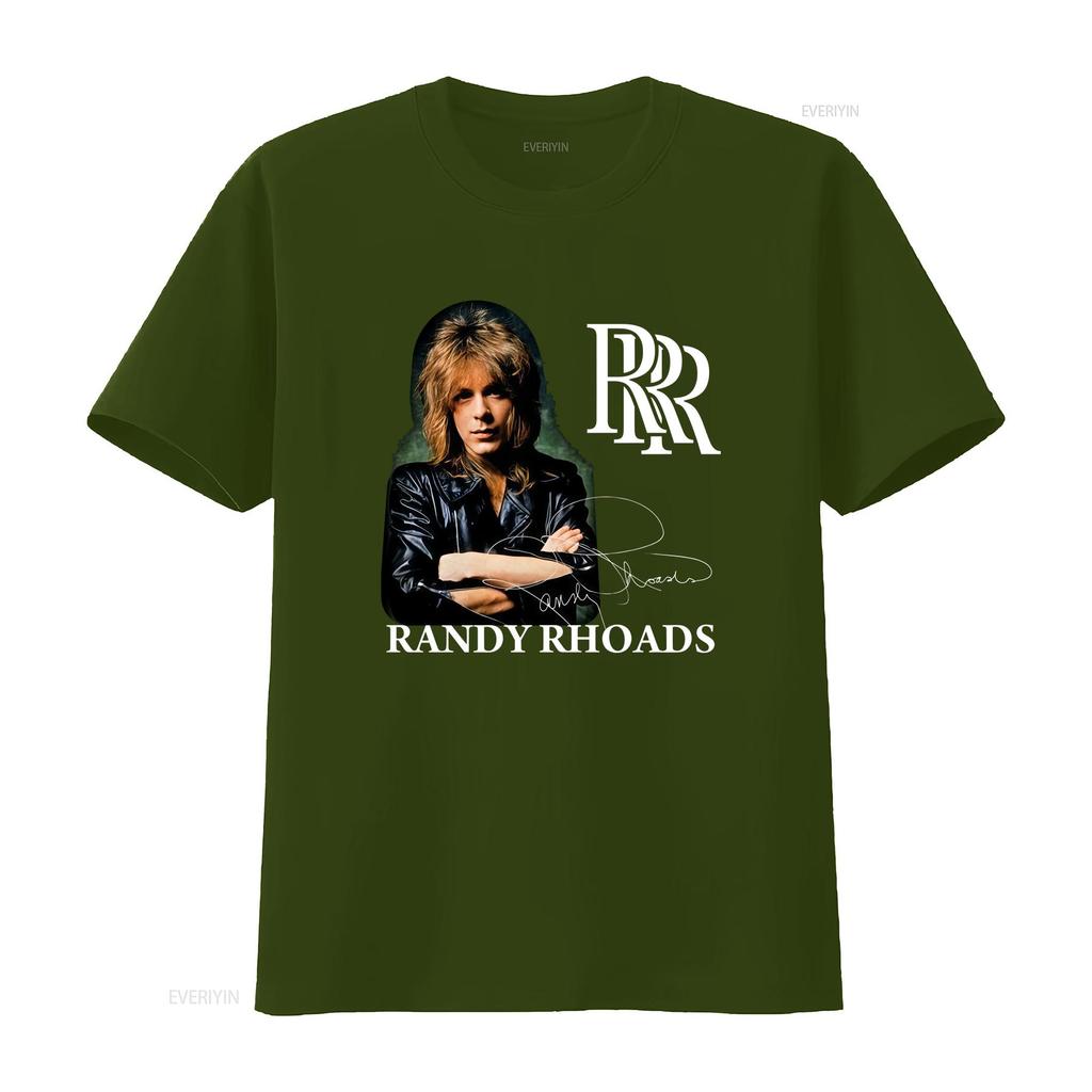 Rare Randy Rhoads Signature Black All Size T Shirt 1n437 Vintage Washed Soft Stylish Casual Designer Clothes Homme Graphic
