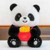 Cute Umbrella Panda Doll Holding Apple Simulation Panda Doll Children's Doll Giving Children Gifts