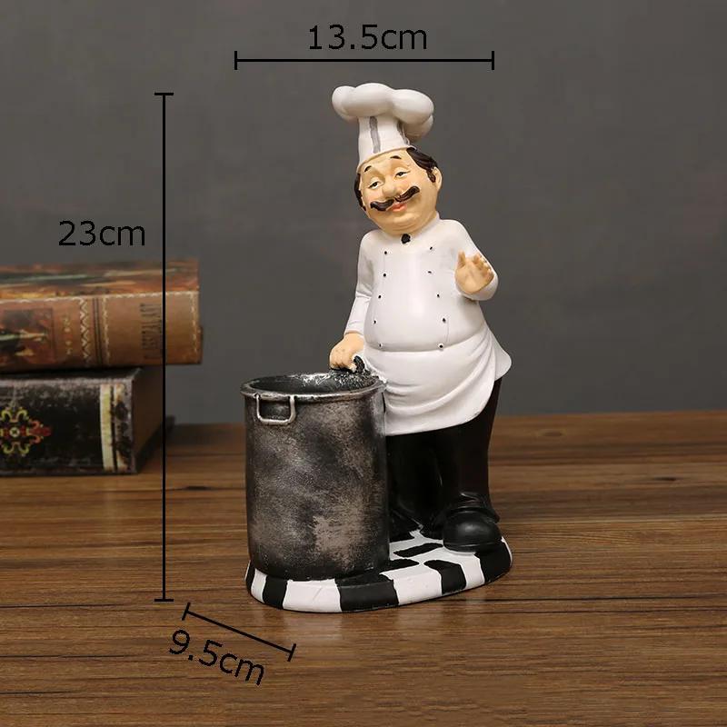 Bearded Chefs Creative Figures Statue Desk Decoration Professional Chef Character Resin Sculpture Ornaments Modern Home Decor