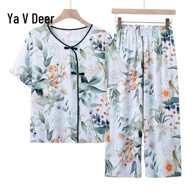 Yaluo Women s Floral Summer Two-Piece Set XL