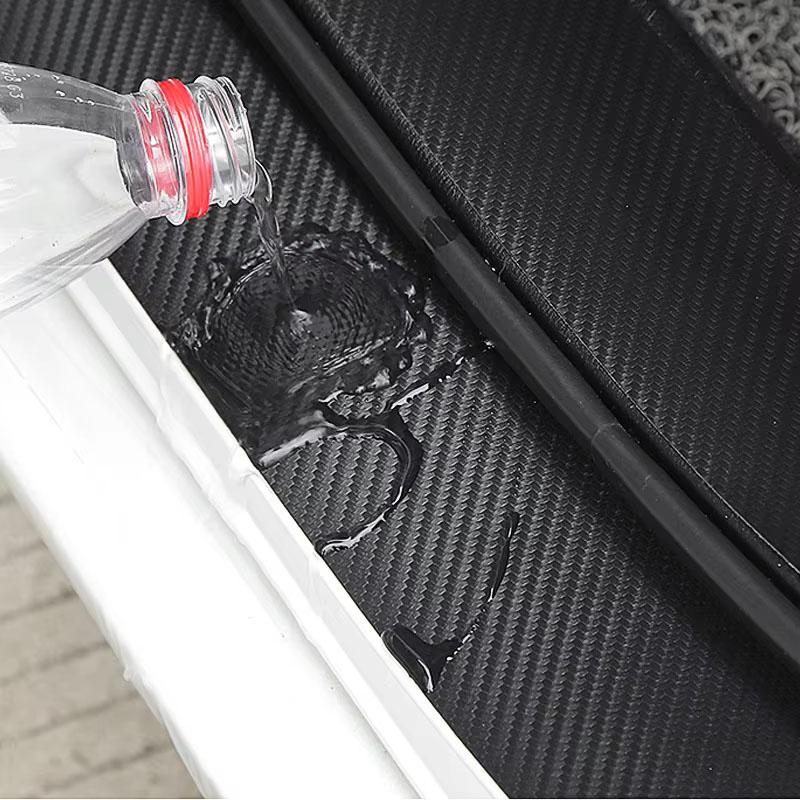 New Universal Car Door Sill Protection Strip Tough Imitation Carbon Fiber Leather Durable Decorative Car Sticker Accessories