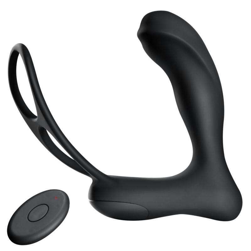 Wireless remote control prostate 10-band male anal anal plug double ring lock fine ring sex toy male prostate massage vibrator