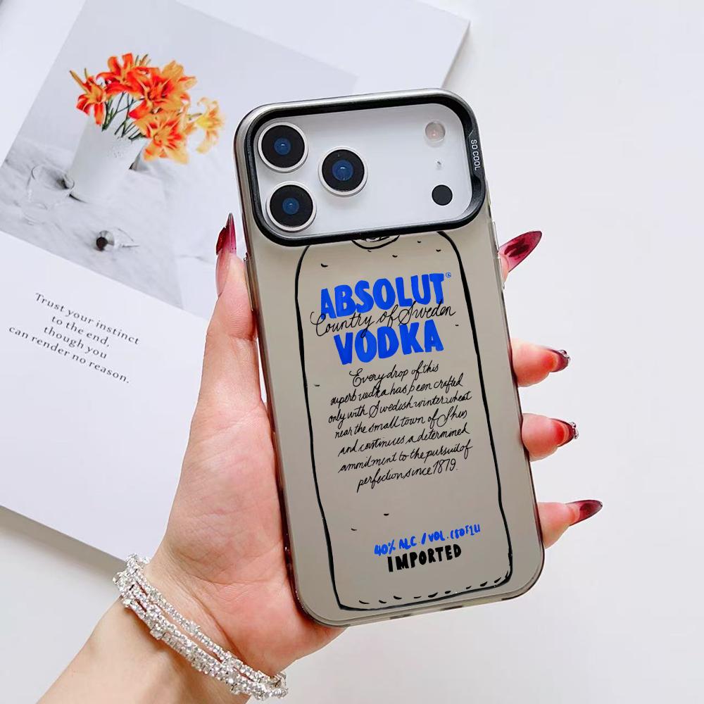 

КРУТОЙ Чехол для телефона COOL A-AbsolutS V-VodkaS Для iPhone 17 16 15 14 13 12 11 Pro Max Air Матовый Лазерный Аврора Ударопрочный Funda iPhone 11 Pro Max