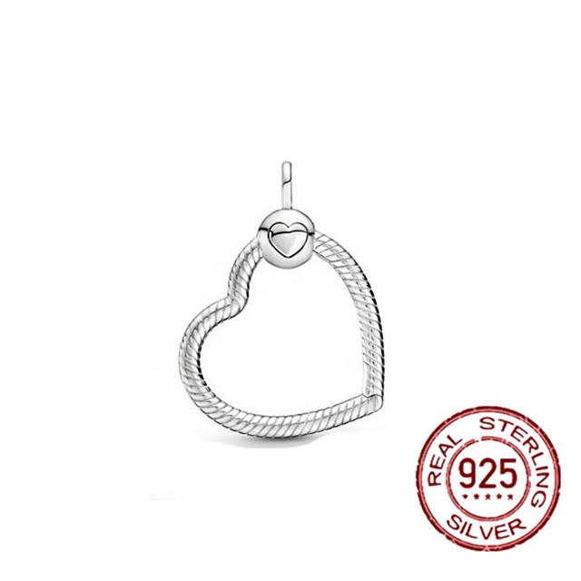 925 Sterling Silver Angel Mom Family Love Heart Series Beads Fit Charms Bracelets Women DIY Jewelry Gift