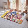 Anime L Lucky Star Floor Mat Eco  Flannel Doormat Non Slip Odorless Indoor Floor Rug Soft Short Plush Home Mat
