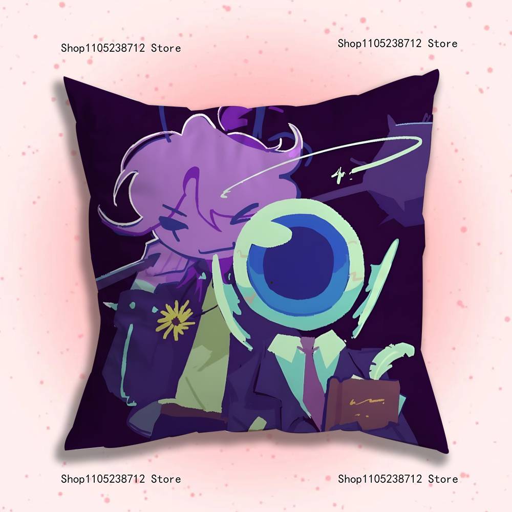Wemmbu Eggchan Tax Duo Anime Pillow Case Anti-dustmite Pillowcase Invisible zipper silky short plush Sofa cushion cover