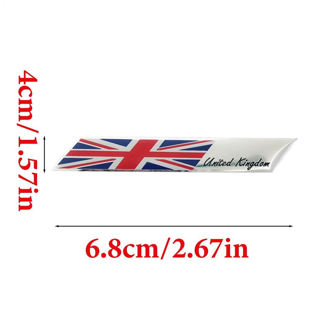 Union Jack Flag Car Emblem - Metal England & UK Flag Badge | Queen