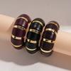 Exaggerated personalized acrylic oval elastic rope splicing bracelet ethnic style jewelry