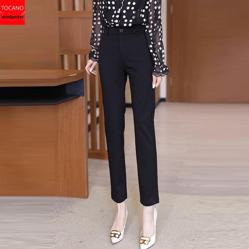 Woodpecker Women's Versatile High Waist Petite Slimming Cigarette Pants
