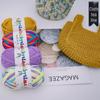 Kit de Crochê DIY com Fio de Tira de Tecido: Bolsa Feita à Mão, Material de Tricô para Almofadas, Tapetes e Bonecas