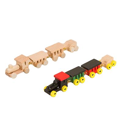 1:12 Dollhouse Minyatür Renkli Tren Süsler Ahşap Renk Diy Tren Noel Ev Modeli Dekor Oyuncak Bebek Evi Aksesuarları