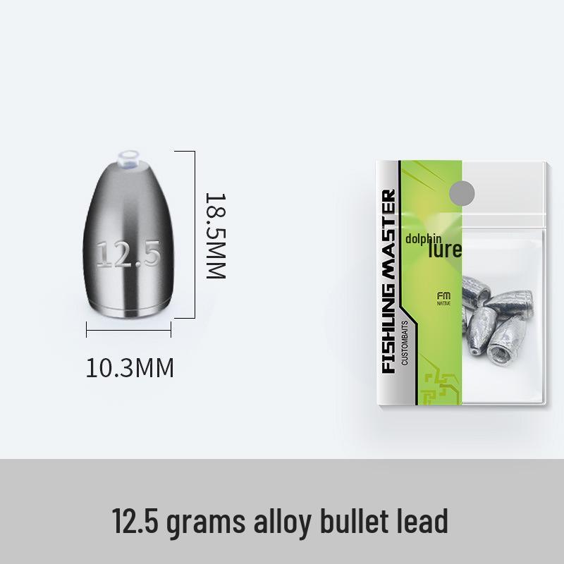 Alloy Bullet Waist Drum Lead Sinker: Anti-Snag Texas Rig Tungsten Steel Alternative with Plastic Core.