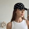 Soft Brim Polka Dot Baseball Cap Polyester Sun Hat Japanese Peaked Hat  Women