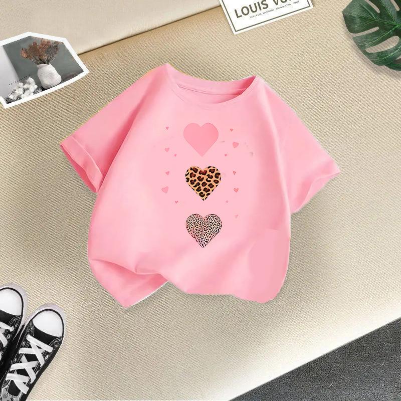 Girls' Fashionable T-shirt For Summer, Children's Casual Top