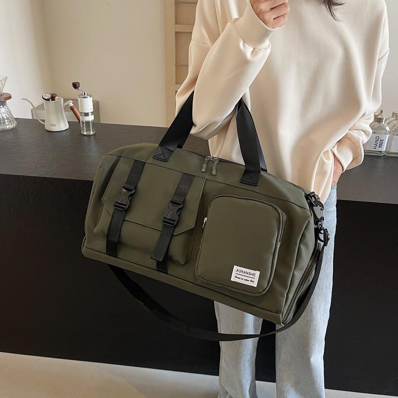 Dry and Wet Separation Outdoor Sports Fitness Bag, Large Capacity Hand-held Travel Bag, Can Be Putt Rod and Shoe Bin