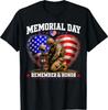 Memorial Day USA Flag Remember Honor Patriot T- Shirt
