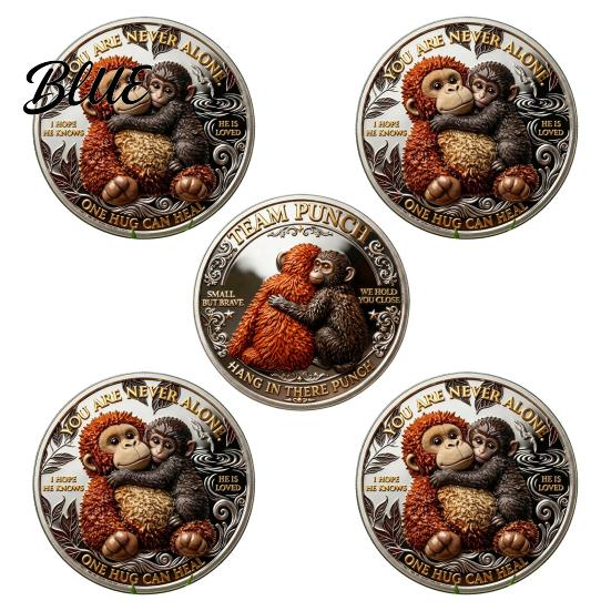 Positive Affirmation Coin Emotional Support Inspirational Monkey Challenge Pocket Encouragement Token Double‑Sided Collectible for Friends