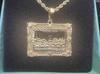 Dropshipping  Stainless Steel the Last Supper Relief Pendant Necklace Antique Carved Frame Gold Plated Statement Jewelry
