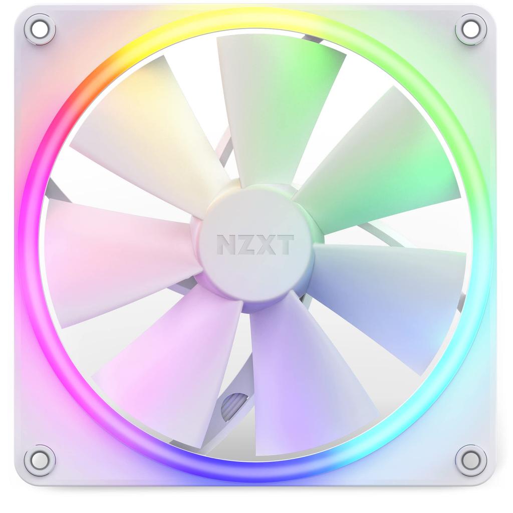 NZXT F140RGB 140mm RGB Compatible White PC Case Fan FN1766 RF-R14SF-W1