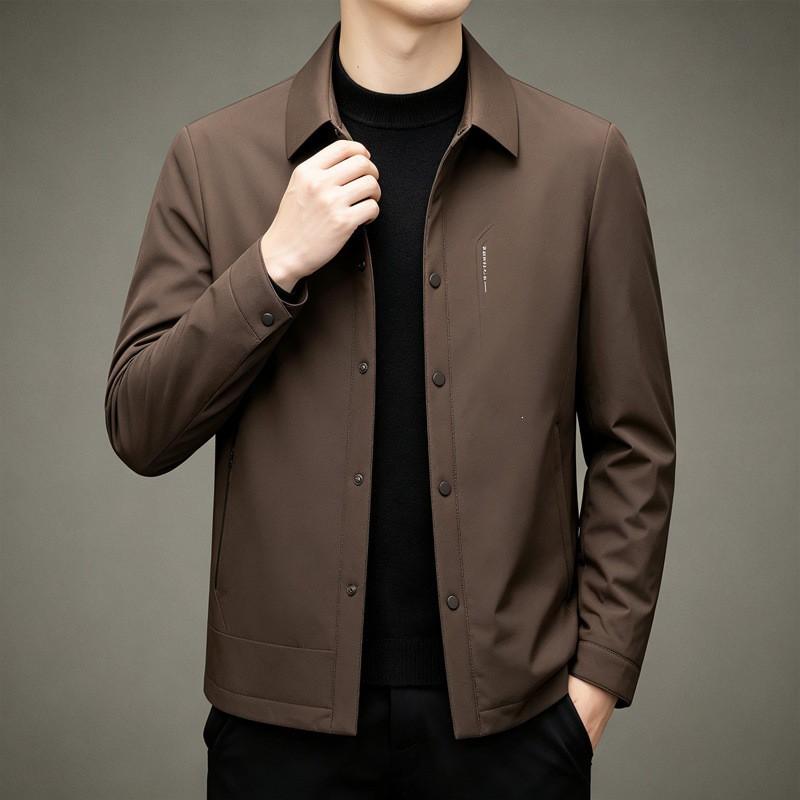 Mens Lightweight Down Jacket 90 Fill Power Slim Fit Winter Coat Black Red Coffee Casual Style