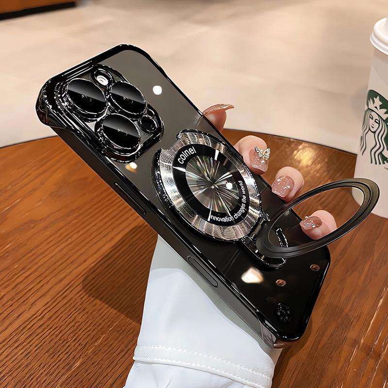 Anwendbar auf iPhone16 Magnetische Handyhülle Apple 15 Promax Schutzhülle 14 Transparent Galvanisiert Ohne Rand