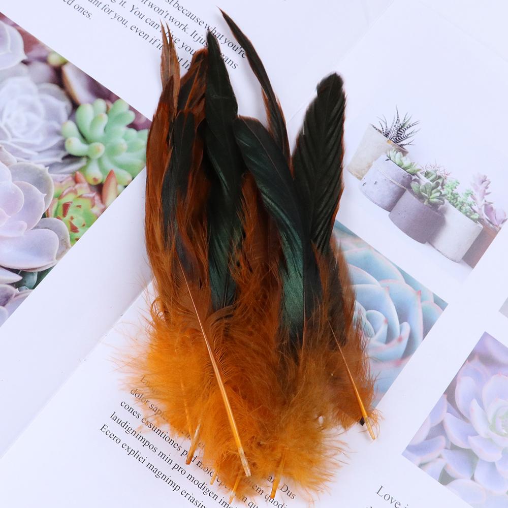 50pcs/pack Black Rooster Feathers Dyed Colorful Natural Pheasant Plumes 15-20cm/6-8 inch Costume Party Decor feathers for Craft