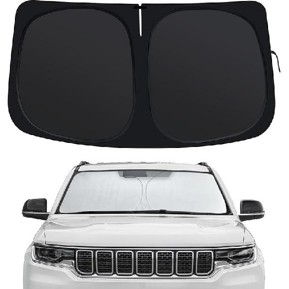 Windshield Sun Shade Compatible With Hyundai Sonata -2025, Front Window Shades Fit For Sonata, Foldable Car Sun Shield With Steering Wheel Sunshade