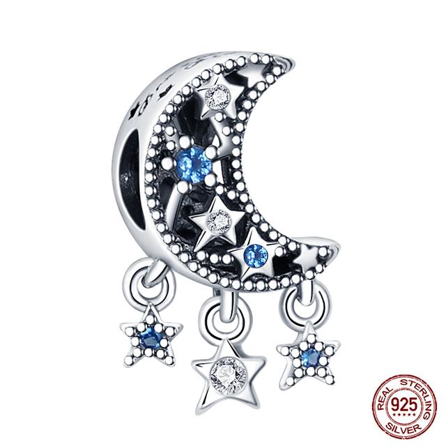 Fit moda 925 pulseiras originais 925 prata azul astronauta aeronaves encantos de viagem contas pingentes para mulheres moda jóias diy