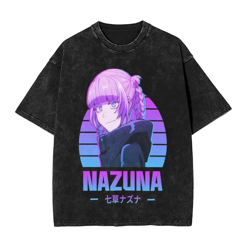 T-shirt Casual Oversize Streetwear Estiva 2026 Con Stampa Anime Vintage Nazuna, T-shirt Call of the Night