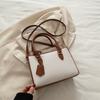 New contrasting color simple large-capacity textured mother and child bag single shoulder oblique span atmospheric women's bag summer new square bag