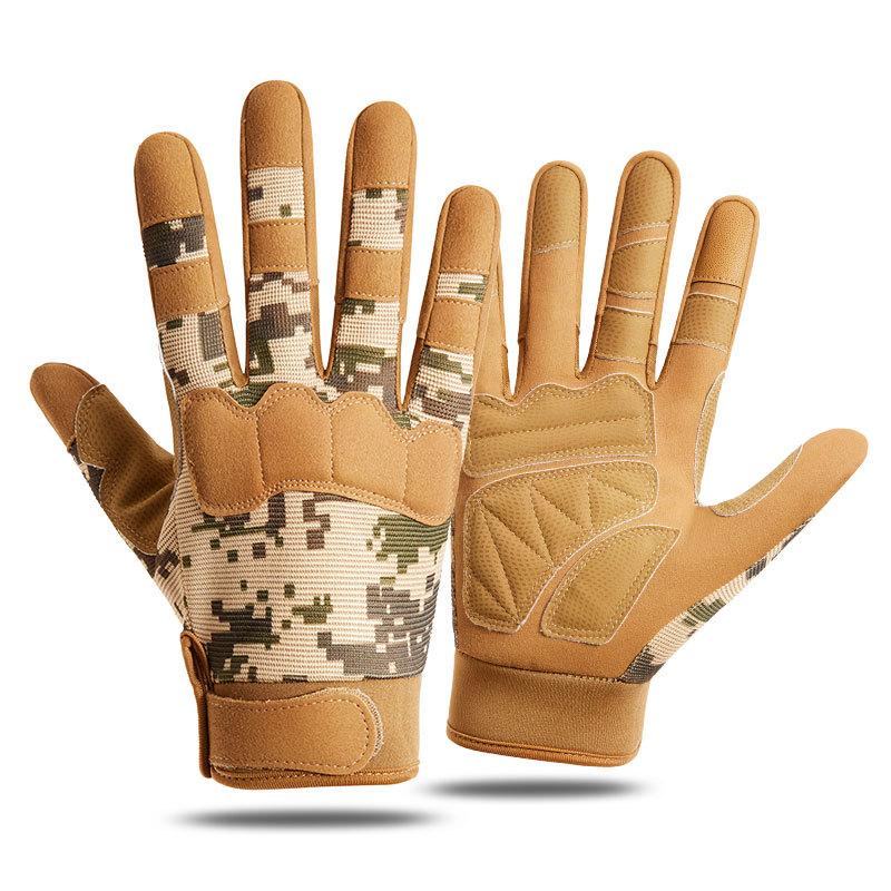 ARTOP Gants Militaires Combat Tactiques pour Hommes, Gants Sport Eté pour Moto Motocross Scooter Cyclisme de Protection Anti-Coupe(Vert armée,XL