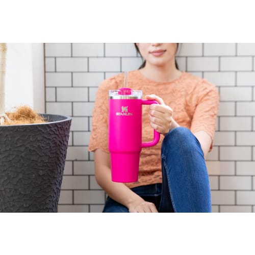 [.co.jp Exclusive] STANLEY H2.0 Vacuum Quencher, 0.88L, Camellia Design, Insulates, Durable, with Lid, Straw, Water Bottle/Tumbler, 1 Liter, Summer, O