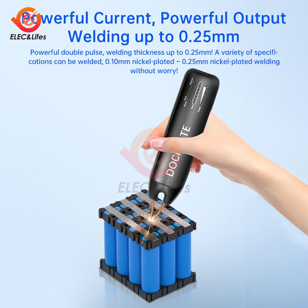 1V/1A 11 Gears DIY Portable Handheld Battery Spot Welder for 18611 Lithium Battery Nickel Strip and Nickel Belt Welding 1111mAh