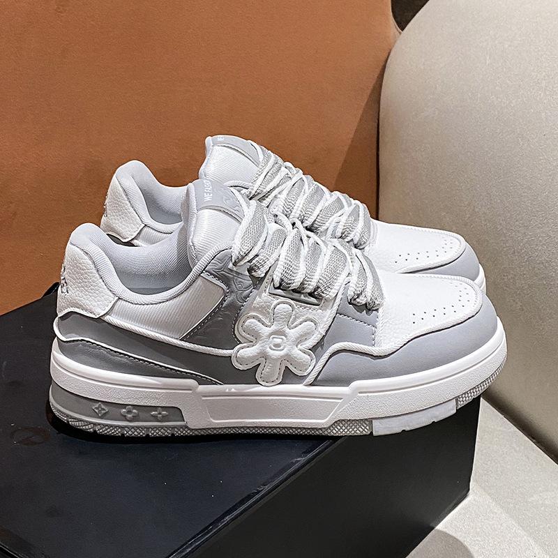 Internet Celebrity Platform Casual Sports Shoes Women Ins Tide 2024 Summer New Niche Versatile Running White Board Shoes