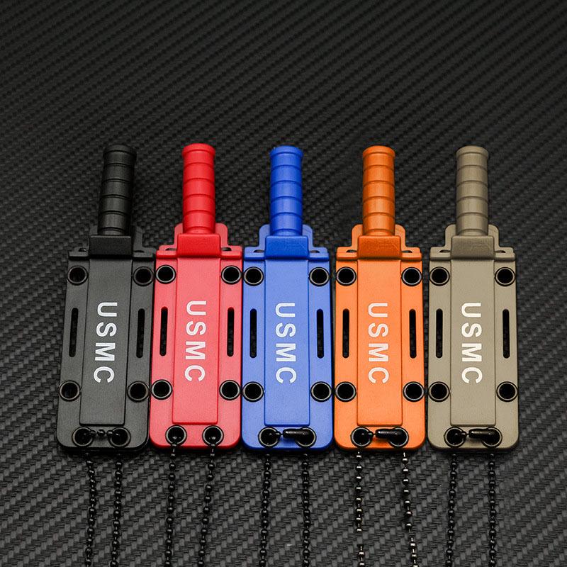 Survival Straight Knife Sawtooth Blade  Portable Mini Necklace Tactical Knife for  Hunting Camping with Scabbard