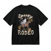 Women's Fashion Classic T-Shirt Spooky Horse Rider Pumpkin Design 100%Cotton Tee